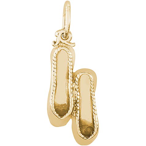14K Gold Ballet Slippers Charm by Rembrandt Charms 14K Gold Ballet Slippers Charm by Rembrandt Charms