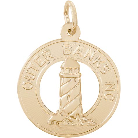 14K Gold Outer Banks, NC Lighthouse Charm by Rembrandt Charms 14K Gold Outer Banks, NC Lighthouse Charm by Rembrandt Charms