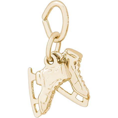 10K Gold Ice Skates Accent Charm by Rembrandt Charms 10K Gold Ice Skates Accent Charm by Rembrandt Charms