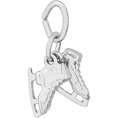 Sterling Silver Ice Skates Accent Charm by Rembrandt Charms Sterling Silver Ice Skates Accent Charm by Rembrandt Charms
