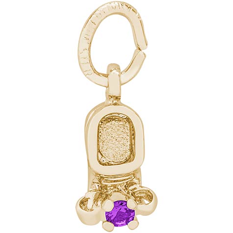 14K Gold Birth Month 02 Feb Bootie Accent by Rembrandt Charms 14K Gold Birth Month 02 Feb Bootie Accent by Rembrandt Charms