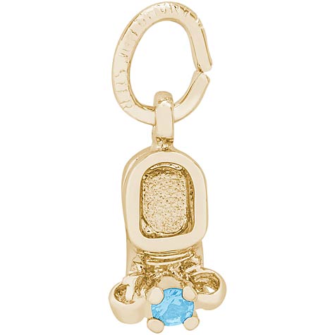 14K Gold Birth Month 03 Mar Bootie Accent by Rembrandt Charms 14K Gold Birth Month 03 Mar Bootie Accent by Rembrandt Charms