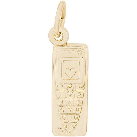 14K Gold Cell Phone Charm by Rembrandt Charms 14K Gold Cell Phone Charm by Rembrandt Charms