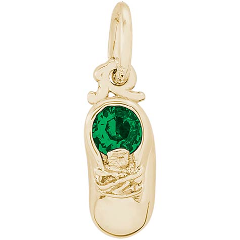 10k Gold 05 May Baby Shoe Accent Charm by Rembrandt Charms 10k Gold 05 May Baby Shoe Accent Charm by Rembrandt Charms