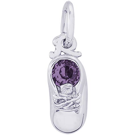 14k White Gold 06 Jun Baby Shoe Accent Charm by Rembrandt Charms 14k White Gold 06 Jun Baby Shoe Accent Charm by Rembrandt Charms