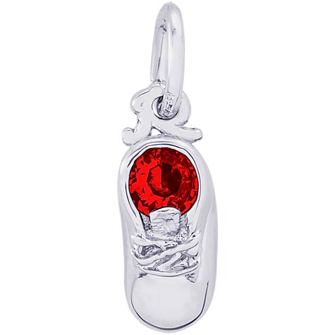 Sterling Silver 07 Jul Baby Shoe Accent Charm by Rembrandt Charms Sterling Silver 07 Jul Baby Shoe Accent Charm by Rembrandt Charms