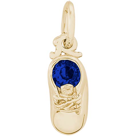 14k Gold 09 Sep Baby Shoe Accent Charm by Rembrandt Charms 14k Gold 09 Sep Baby Shoe Accent Charm by Rembrandt Charms