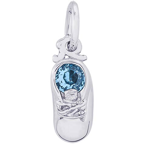 Sterling Silver 12 Dec Baby Shoe Accent Charm by Rembrandt Charms Sterling Silver 12 Dec Baby Shoe Accent Charm by Rembrandt Charms