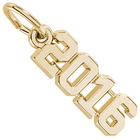 14k Gold Year 2016 Charm by Rembrandt Charms 14k Gold Year 2016 Charm by Rembrandt Charms