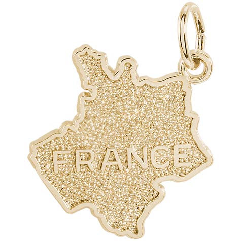 14K Gold France Map Charm by Rembrandt Charms 14K Gold France Map Charm by Rembrandt Charms