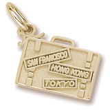 14K Gold Suitcase Charm by Rembrandt Charms 14K Gold Suitcase Charm by Rembrandt Charms