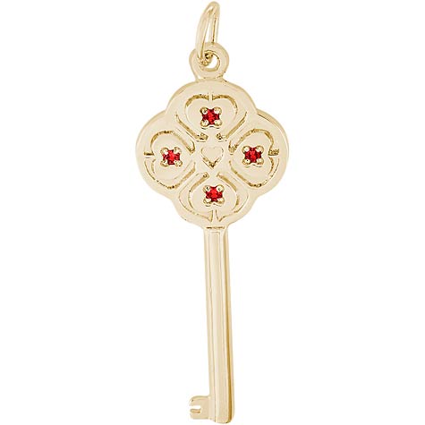 10K Gold Key to my Heart 07 July by Rembrandt Charms 10K Gold Key to my Heart 07 July by Rembrandt Charms
