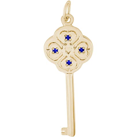 Gold Plate Key to my Heart 09 September by Rembrandt Charms Gold Plate Key to my Heart 09 September by Rembrandt Charms