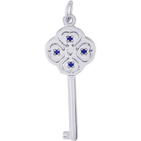 14K White Gold Key to my Heart 09 September by Rembrandt Charms 14K White Gold Key to my Heart 09 September by Rembrandt Charms