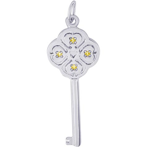14K White Gold Key to my Heart 11 November by Rembrandt Charms 14K White Gold Key to my Heart 11 November by Rembrandt Charms