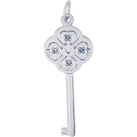 Sterling Silver Key to my Heart 12 December by Rembrandt Charms Sterling Silver Key to my Heart 12 December by Rembrandt Charms