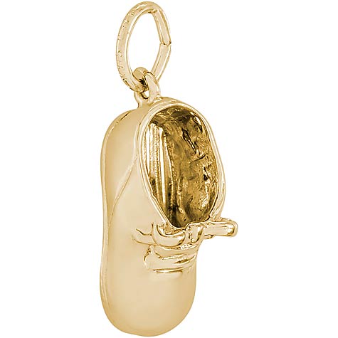 Gold Plated Baby Shoe Charm by Rembrandt Charms Gold Plated Baby Shoe Charm by Rembrandt Charms