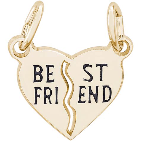 14k Gold Best Friend Heart Charm by Rembrandt Charms 14k Gold Best Friend Heart Charm by Rembrandt Charms