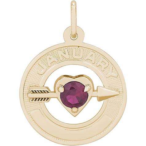 14k Gold 01 Jan Month of Love Charm by Rembrandt Charms 14k Gold 01 Jan Month of Love Charm by Rembrandt Charms