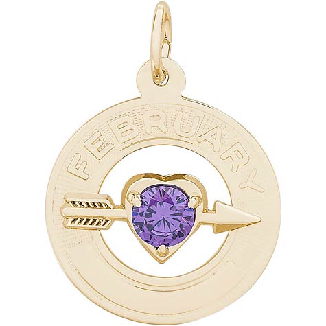 14k Gold 02 Feb Month of Love Charm by Rembrandt Charms 14k Gold 02 Feb Month of Love Charm by Rembrandt Charms