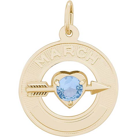 14k Gold 03 Mar Month of Love Charm by Rembrandt Charms 14k Gold 03 Mar Month of Love Charm by Rembrandt Charms