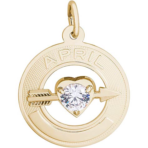 14k Gold 04 Apr Month of Love Charm by Rembrandt Charms 14k Gold 04 Apr Month of Love Charm by Rembrandt Charms