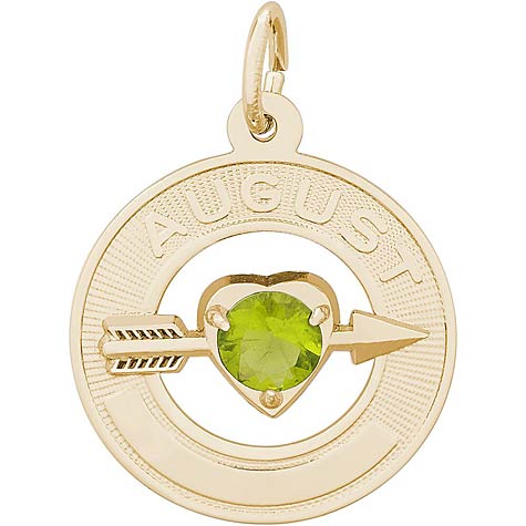 14k Gold 08 Aug Month of Love Charm by Rembrandt Charms 14k Gold 08 Aug Month of Love Charm by Rembrandt Charms