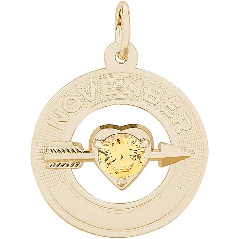 14k Gold 11 Nov Month of Love Charm by Rembrandt Charms 14k Gold 11 Nov Month of Love Charm by Rembrandt Charms