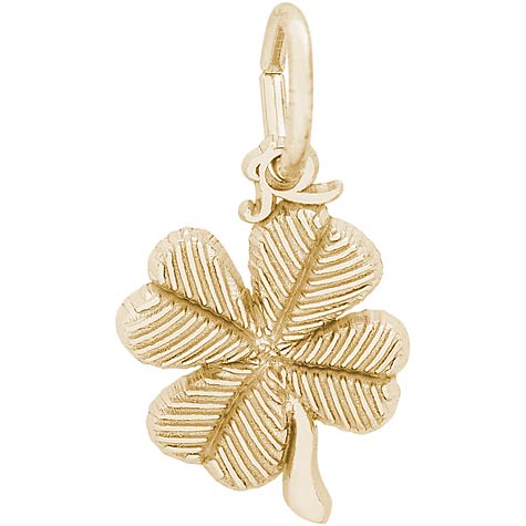 14K Gold Four Leaf Clover Accent Charm by Rembrandt Charms 14K Gold Four Leaf Clover Accent Charm by Rembrandt Charms