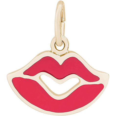 Gold Plate Sealed With A Kiss Charm by Rembrandt Charms Gold Plate Sealed With A Kiss Charm by Rembrandt Charms