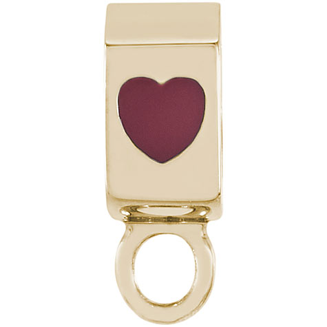 14K Gold Heart Flat Front CharmDrop by Rembrandt Charms 14K Gold Heart Flat Front CharmDrop by Rembrandt Charms