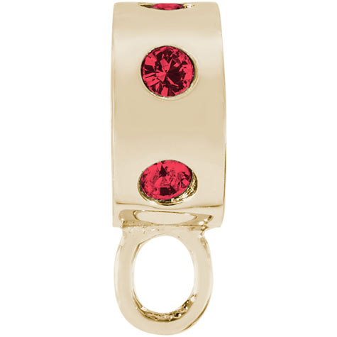 14K Gold Red Inlaid Stones CharmDrop by Rembrandt Charms 14K Gold Red Inlaid Stones CharmDrop by Rembrandt Charms