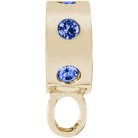 14K Gold Blue Inlaid Stones CharmDrop by Rembrandt Charms 14K Gold Blue Inlaid Stones CharmDrop by Rembrandt Charms