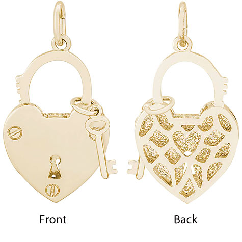 Gold Plate Locked with Love by Rembrandt Charms Gold Plate Locked with Love by Rembrandt Charms