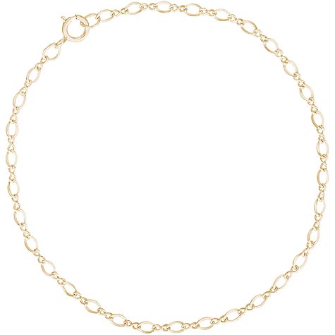 Gold Plate Figure 8 Charm Bracelet 7” by Rembrandt Charms Gold Plate Figure 8 Charm Bracelet 7” by Rembrandt Charms