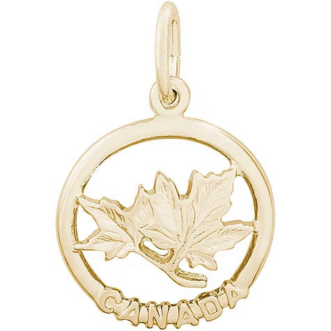 14K Gold Canada Maple Leaf Charm by Rembrandt Charms 14K Gold Canada Maple Leaf Charm by Rembrandt Charms