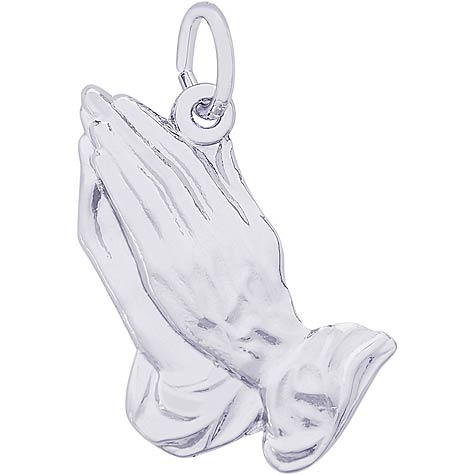 Sterling Silver Praying Hands Charm by Rembrandt Charms Sterling Silver Praying Hands Charm by Rembrandt Charms