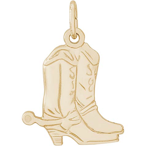 10K Gold Flat Cowboy Boots Charm by Rembrandt Charms 10K Gold Flat Cowboy Boots Charm by Rembrandt Charms