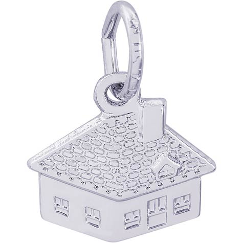 Sterling Silver House Accent Charm by Rembrandt Charms Sterling Silver House Accent Charm by Rembrandt Charms