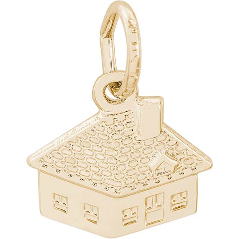 10K Gold House Accent Charm by Rembrandt Charms 10K Gold House Accent Charm by Rembrandt Charms