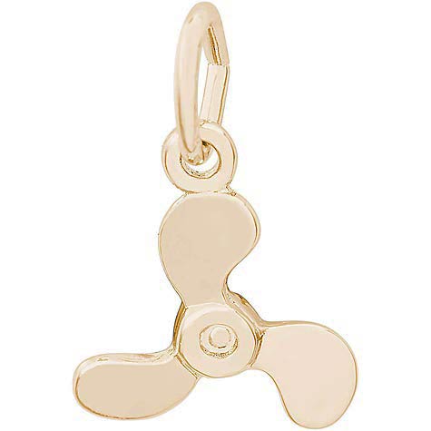 10K Gold Propeller Charm by Rembrandt Charms 10K Gold Propeller Charm by Rembrandt Charms