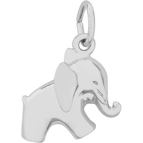 14K White Gold Baby Elephant Charm by Rembrandt Charms 14K White Gold Baby Elephant Charm by Rembrandt Charms