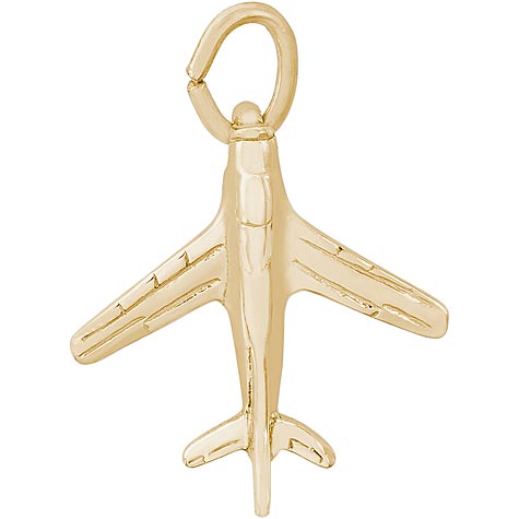 10K Gold Military Plane Charm by Rembrandt Charms 10K Gold Military Plane Charm by Rembrandt Charms