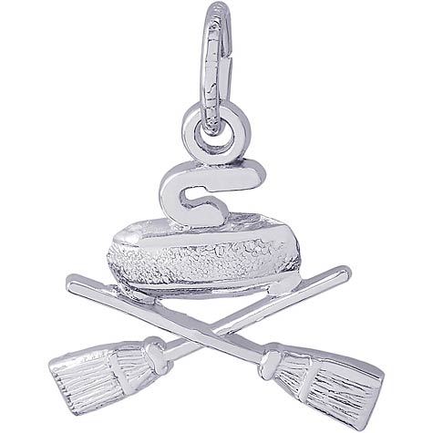 Sterling Silver Curling Charm by Rembrandt Charms Sterling Silver Curling Charm by Rembrandt Charms