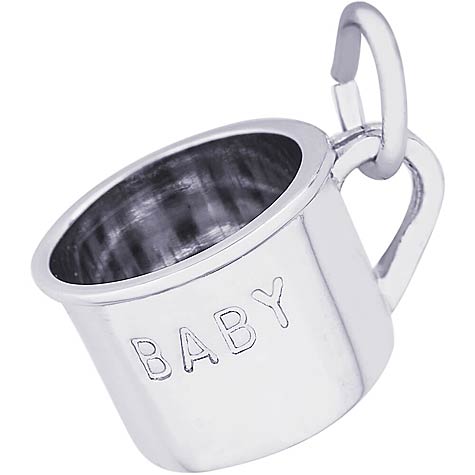 Sterling Silver Inscribed Baby Cup Charm by Rembrandt Charms Sterling Silver Inscribed Baby Cup Charm by Rembrandt Charms