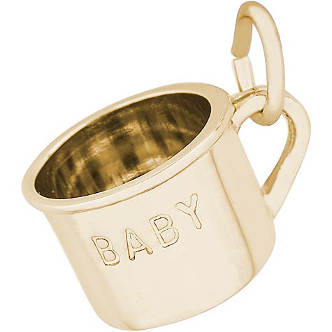 Gold Plate Inscribed Baby Cup Charm by Rembrandt Charms Gold Plate Inscribed Baby Cup Charm by Rembrandt Charms