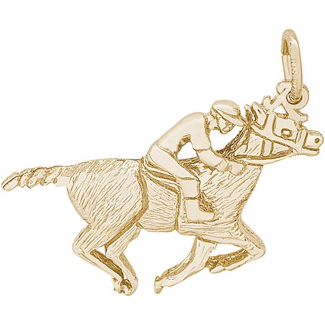 10K Gold Horse and Jockey Charm by Rembrandt Charms 10K Gold Horse and Jockey Charm by Rembrandt Charms
