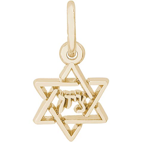 14K Gold Mazel Tov Star of David Accent by Rembrandt Charms 14K Gold Mazel Tov Star of David Accent by Rembrandt Charms