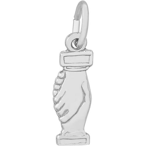 14K White Gold Handshake Charm by Rembrandt Charms 14K White Gold Handshake Charm by Rembrandt Charms