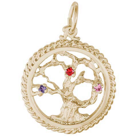 14K Gold Tree of Life Charm Select Stones by Rembrandt Charms 14K Gold Tree of Life Charm Select Stones by Rembrandt Charms